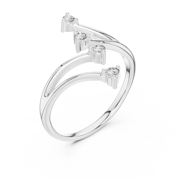 The Aubervine — Round Collet Ring