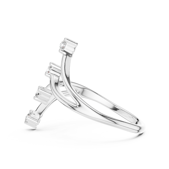 The Aubervine — Round Collet Ring