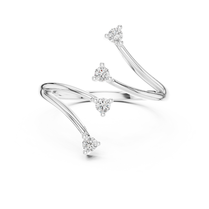 The Aubervine — Round Collet Ring