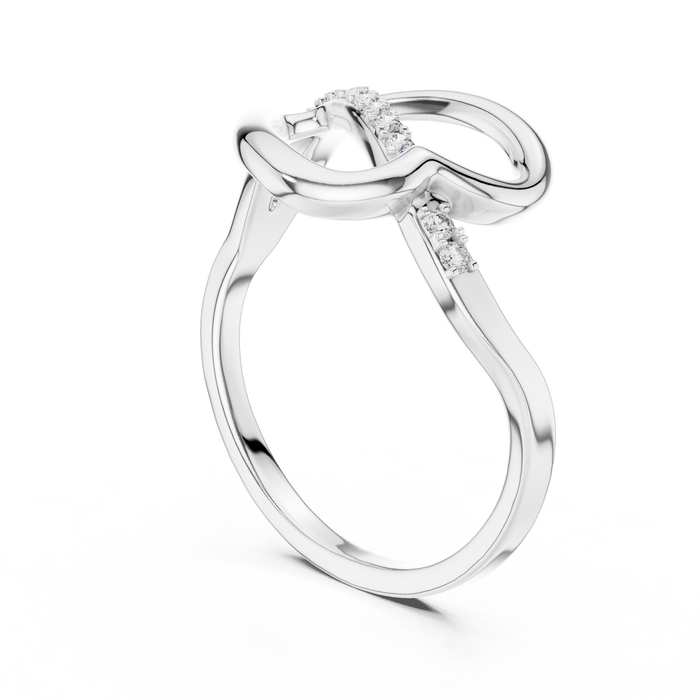 The Cascadine — Round Diamond Ring