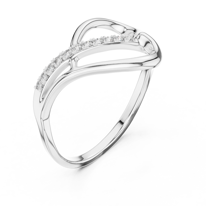 The Cascadine — Round Diamond Ring