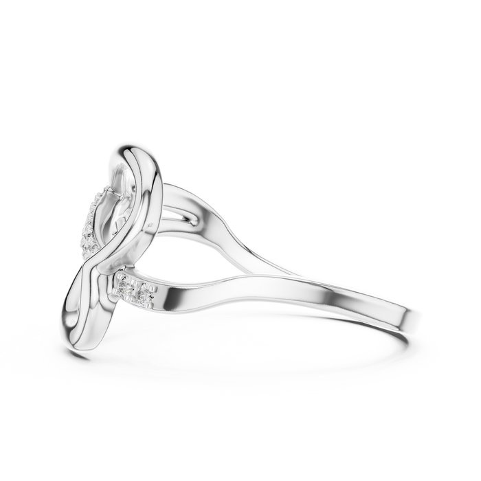 The Cascadine — Round Diamond Ring
