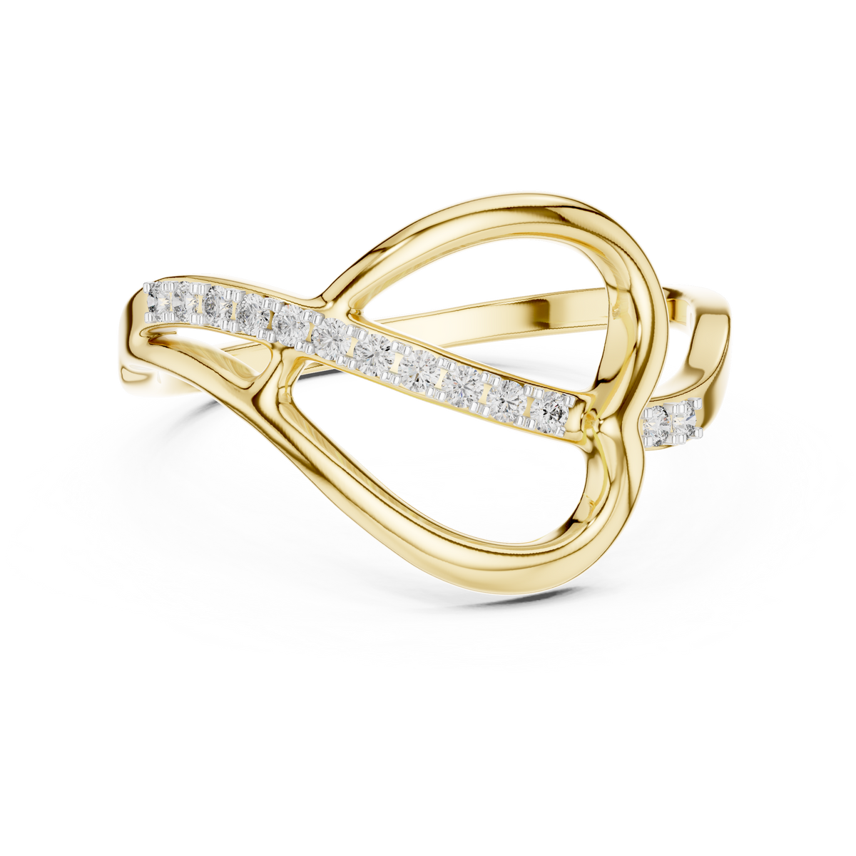 The Cascadine — Round Diamond Ring