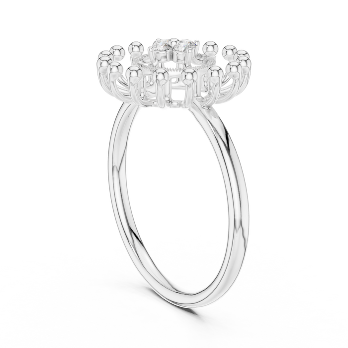 The Elyzande — Round Collet Ring