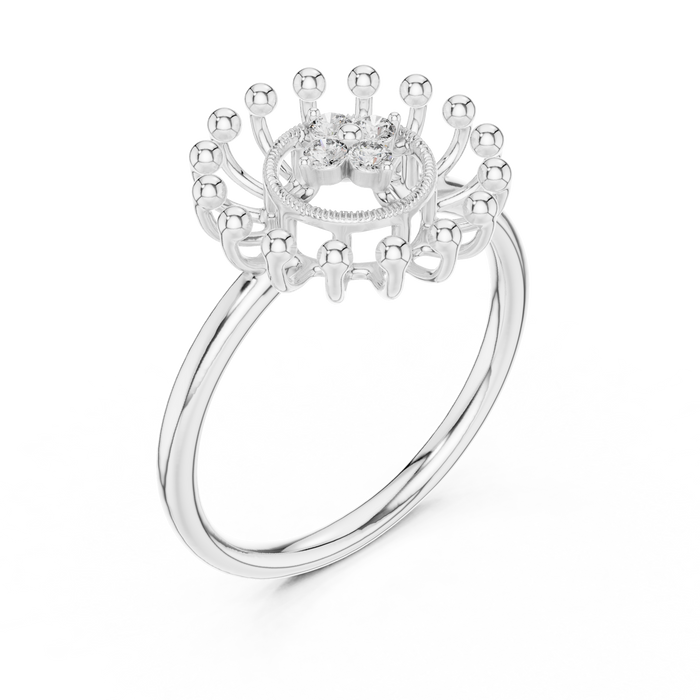 The Elyzande — Round Collet Ring