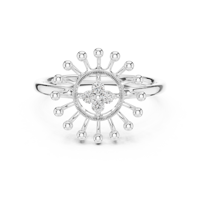 The Elyzande — Round Collet Ring