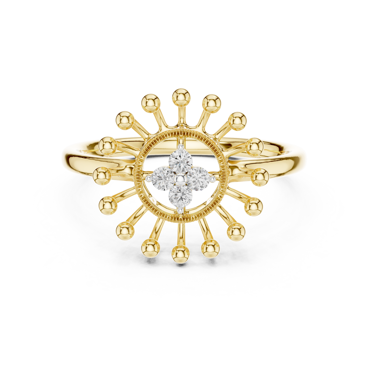 The Elyzande — Round Collet Ring
