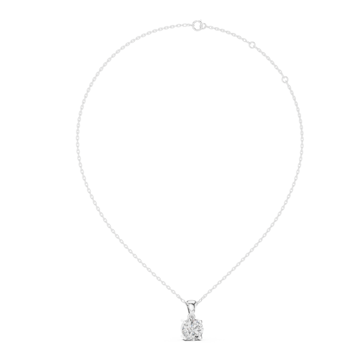 Ghislaine Round Solitaire Pendant