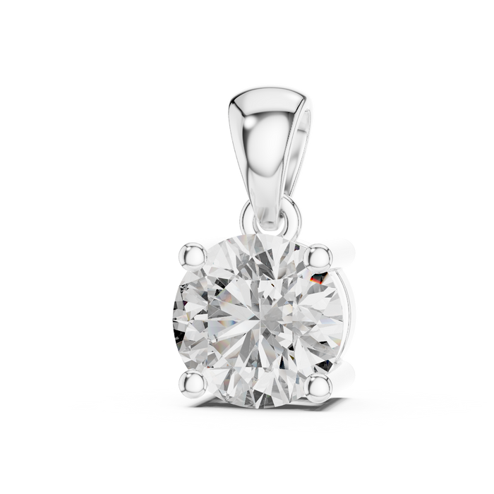 Ghislaine Round Solitaire Pendant