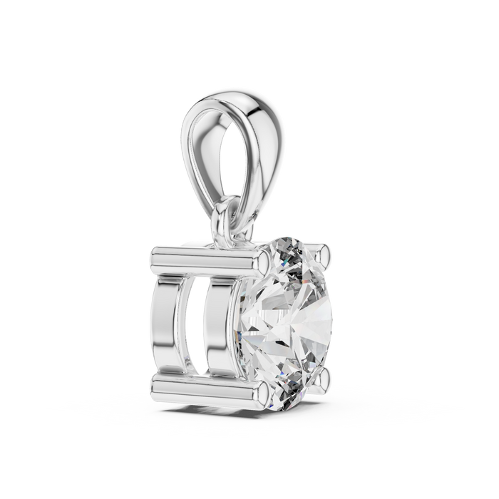 Ghislaine Round Solitaire Pendant
