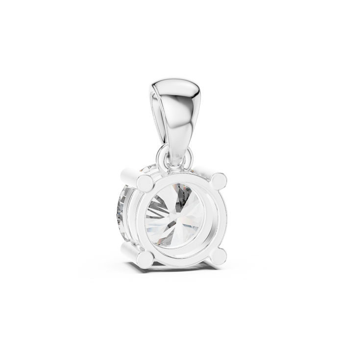 Ghislaine Round Solitaire Pendant