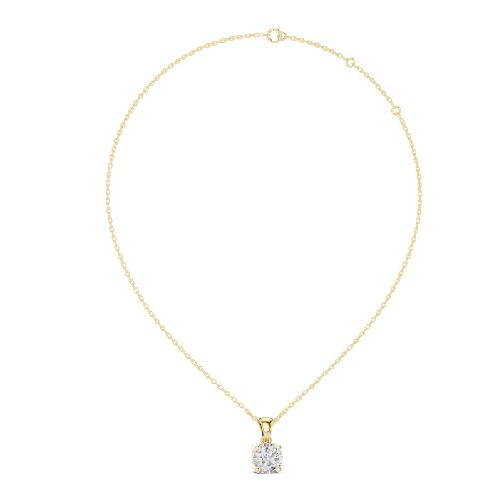 Ghislaine Round Solitaire Lab-Grown Diamond Pendant