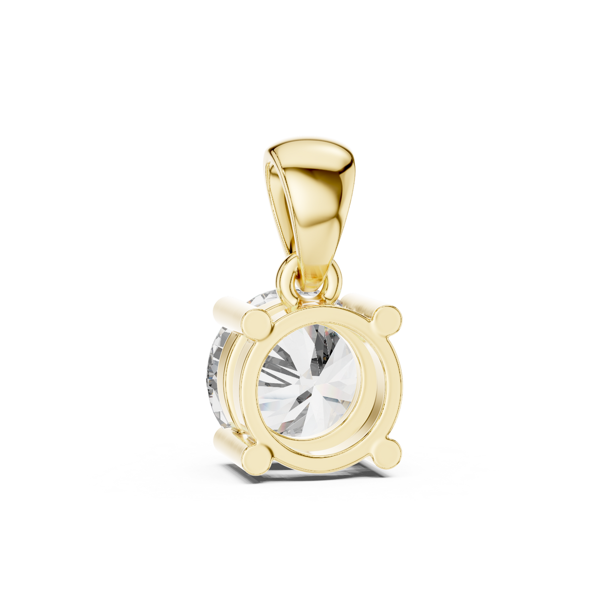 Ghislaine Round Solitaire Pendant