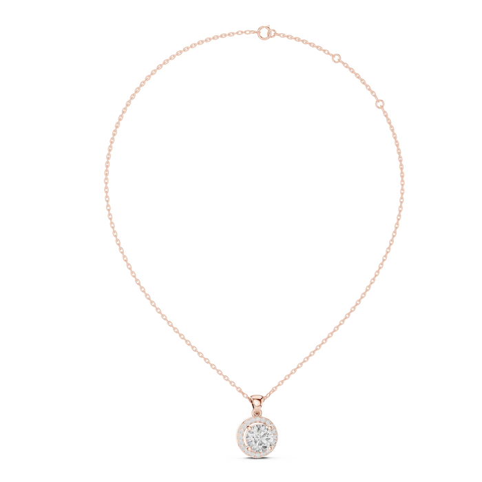 Maëlys Round Halo Pendant