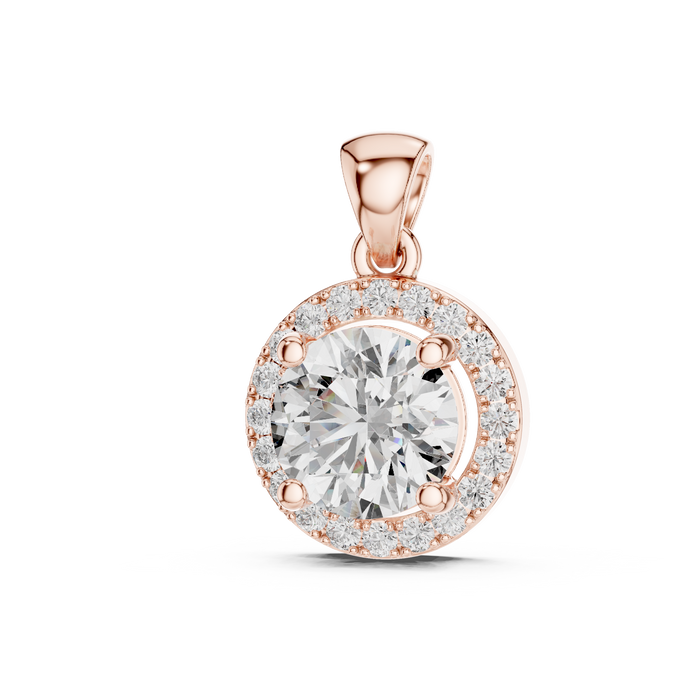 Maëlys Round Halo Pendant