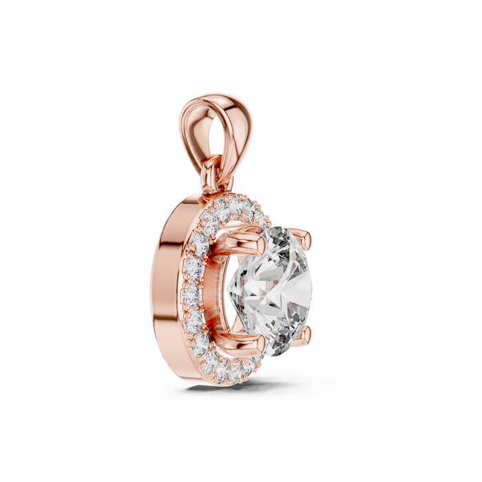 Maëlys Round Halo Pendant