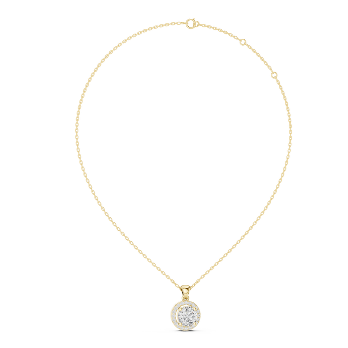 Maëlys Round Halo Lab-Grown Diamond Pendant