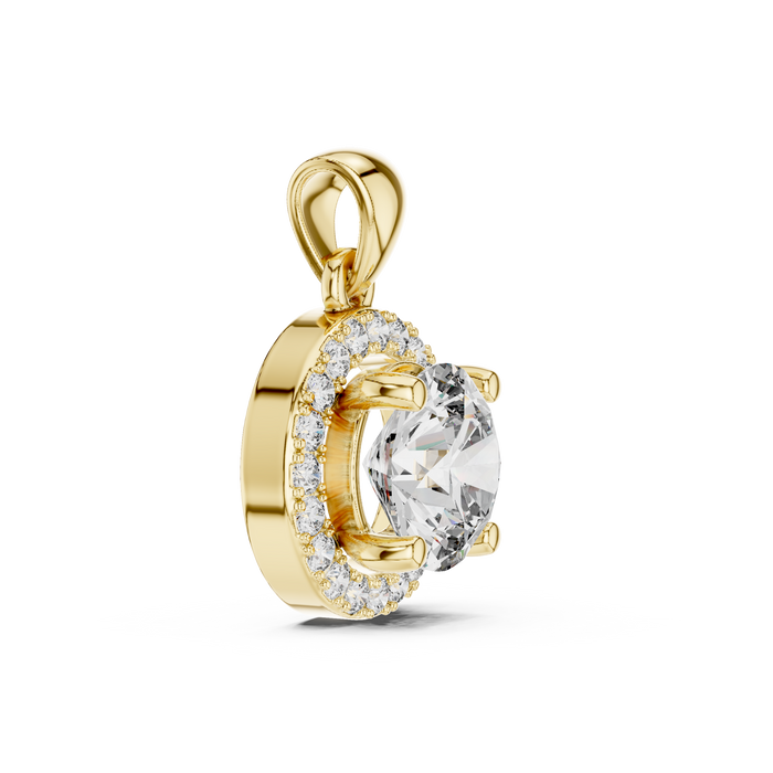 Maëlys Round Halo Lab-Grown Diamond Pendant