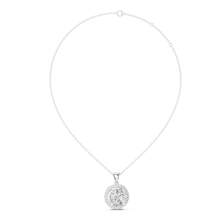 Noémie Round Halo Pendant