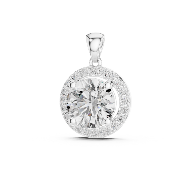 Noémie Round Halo Pendant
