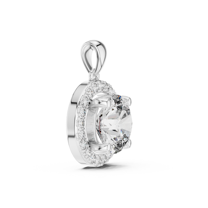 Noémie Round Halo Pendant