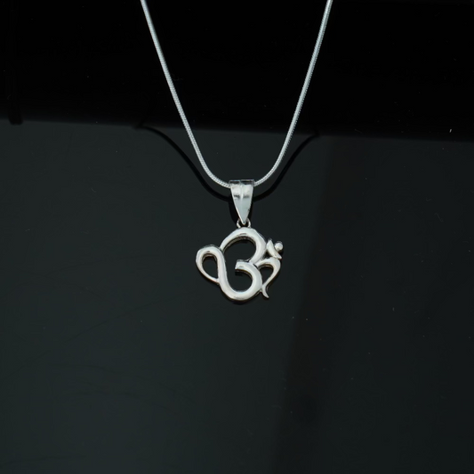 Divine Presence: Sterling Silver 925 Om Pendant