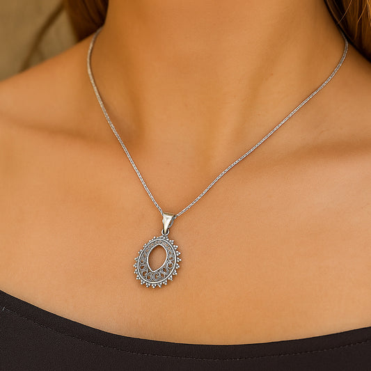Filigree Oval Pendant