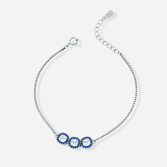 sterling silver evil eye bracelet