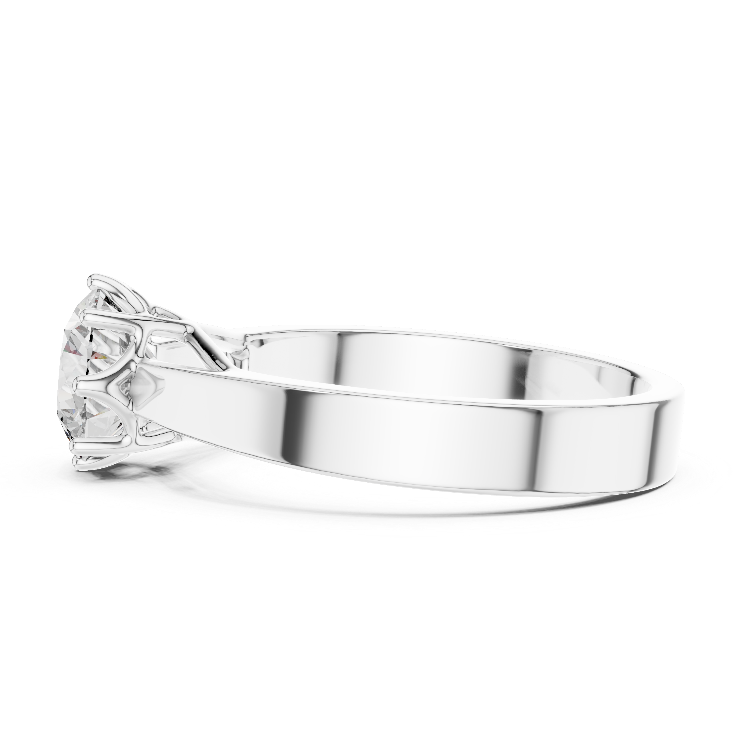Zling lab-grown diamond solitaire ring in white gold